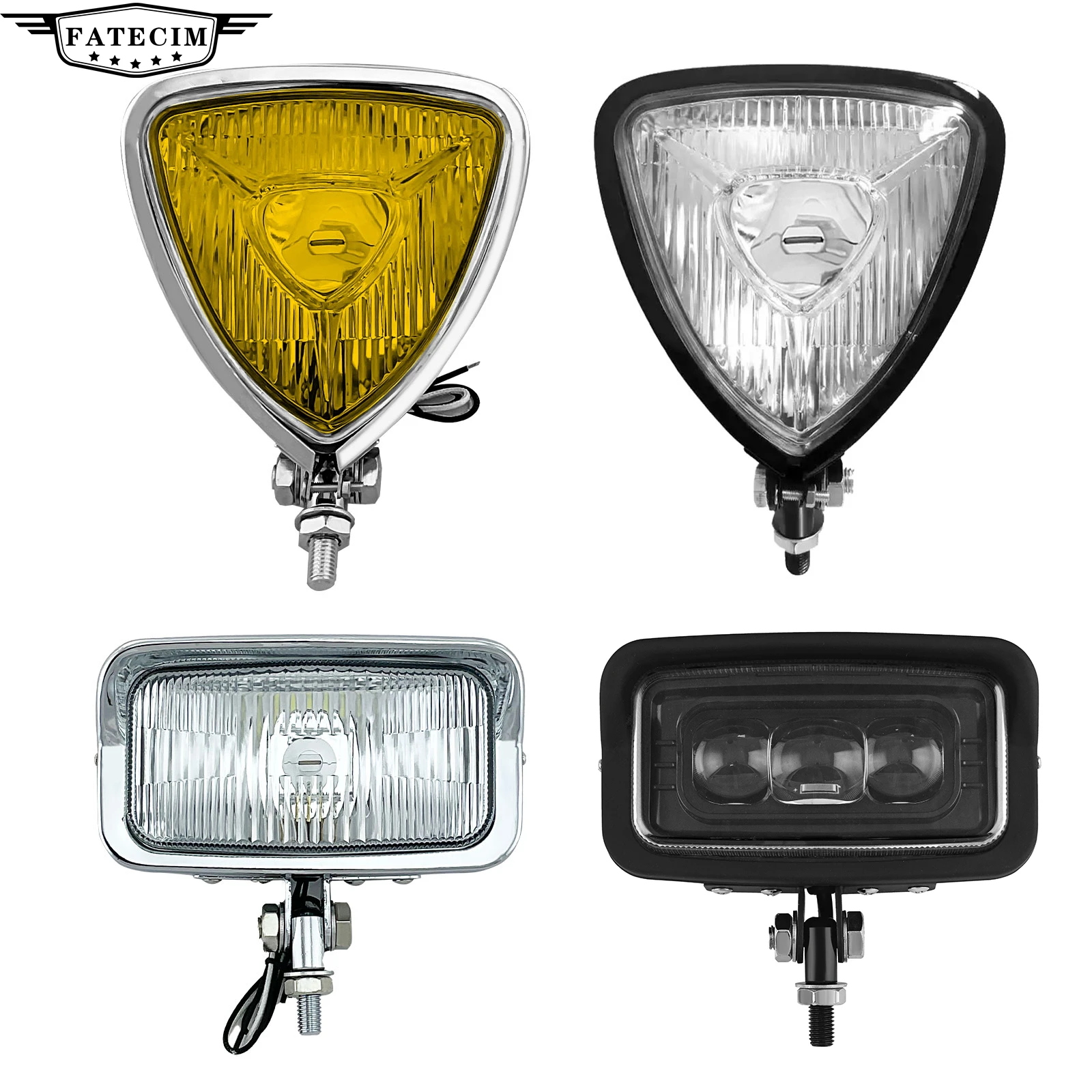 

Motorcycle LED Triangle Light Square Light Rectangle Light For Harley Touring Cafe Racer Chopper Bobber