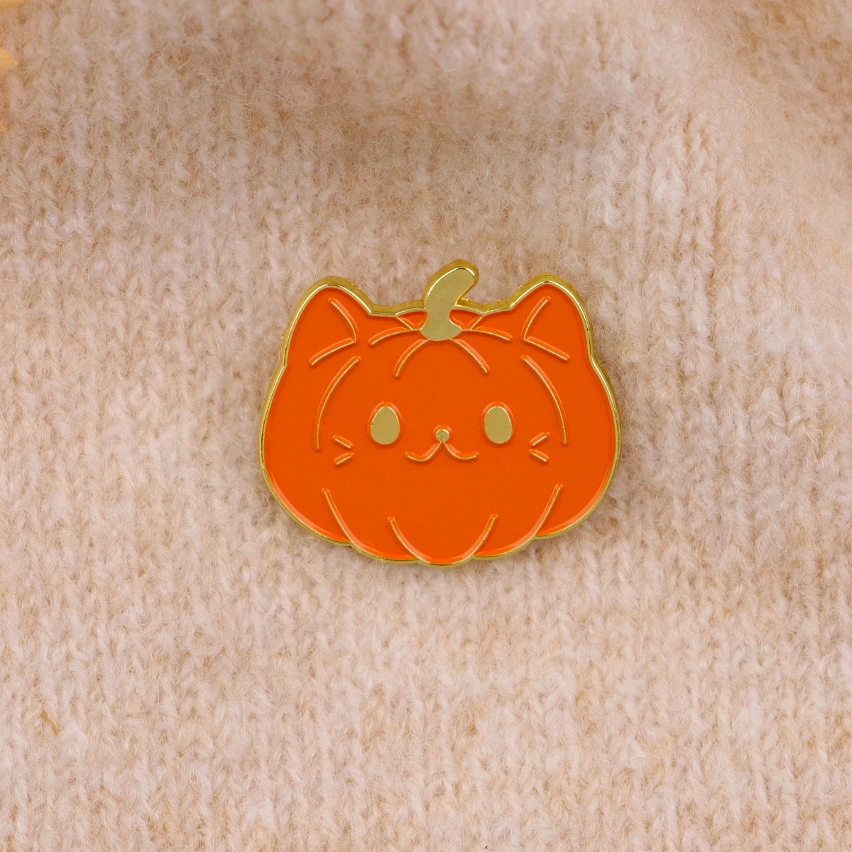 Cat Pumpkin Head Funny Halloween Party Brooches Cute Metal Enamel Pins Lapel Backpack Badges Jewelry Gift Kids