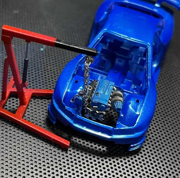

1:64 r34 modification scene model engine car modification scene car repair scene