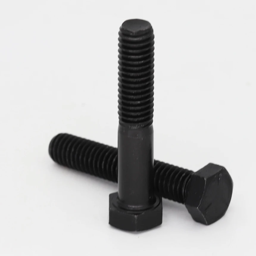 3/8-24 OD 3/4 1-1/4 2-1/2 4 Inch Black Steel UNF Unified National Fine Thread External Outside Hex Hexagon Head CAP Screw Bolt