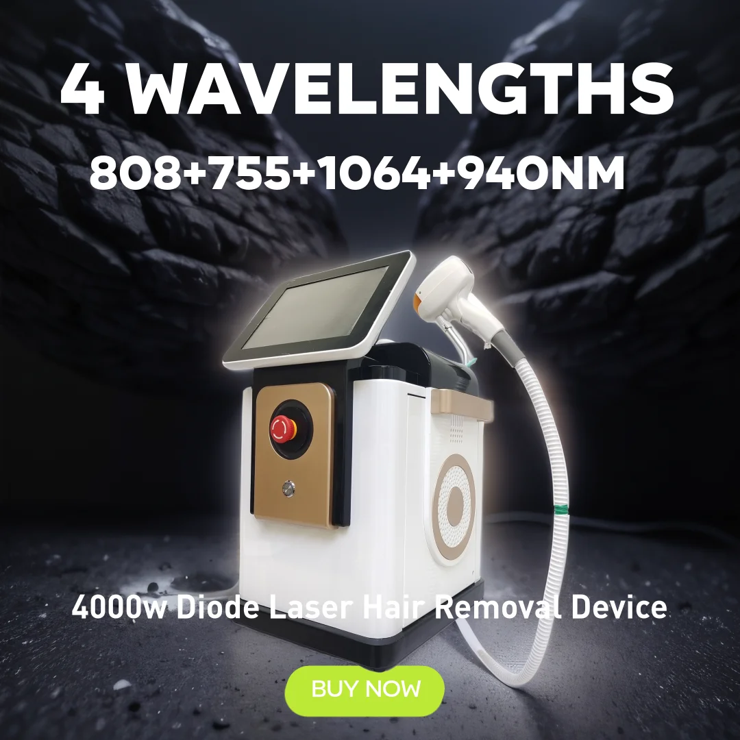 

4 Wave Diode Laser Permanent Hair Removal Machine Profesional 3000w 808nm Alexandrite 755nm Equipment