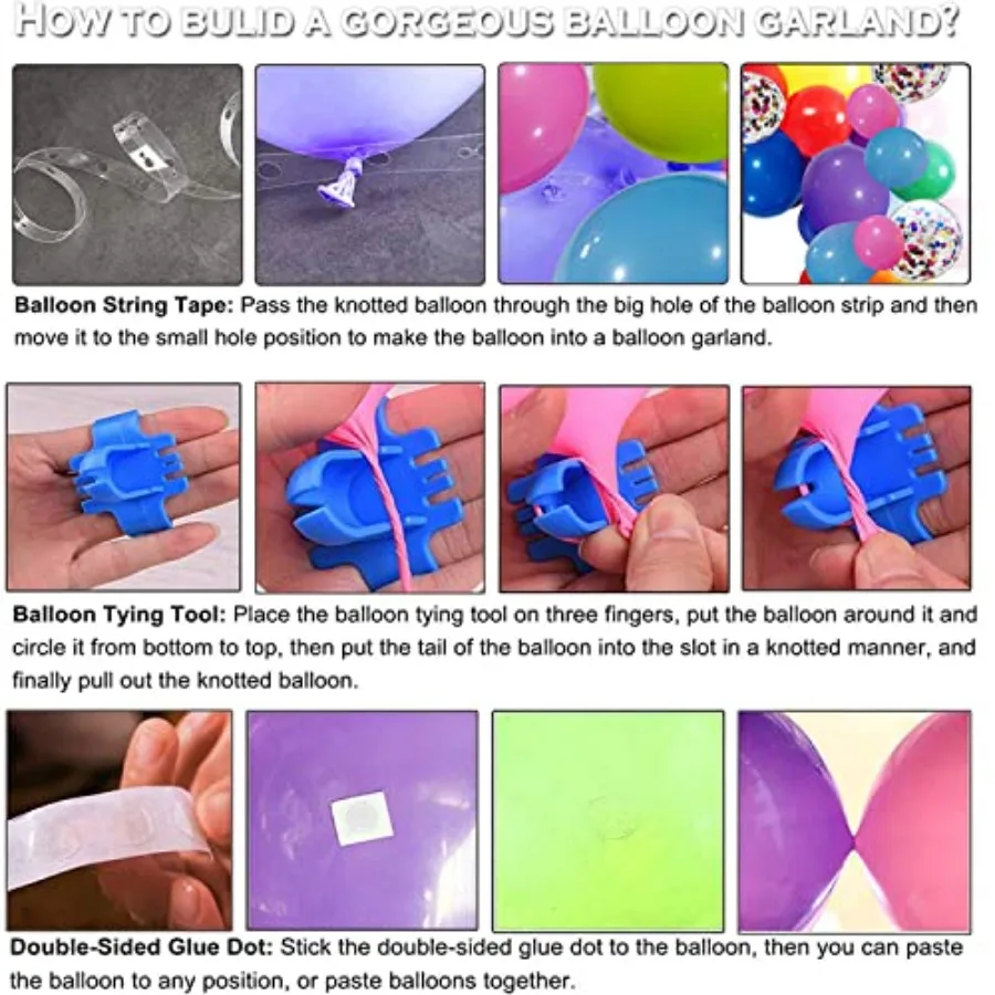 مجموعة قوس البالونات الملونة بألوان قوس قزح بالونات ملونة جارلاند فييستا قوس بالونات لحفلة عيد الميلاد الملونة كرنفال السيرك برت