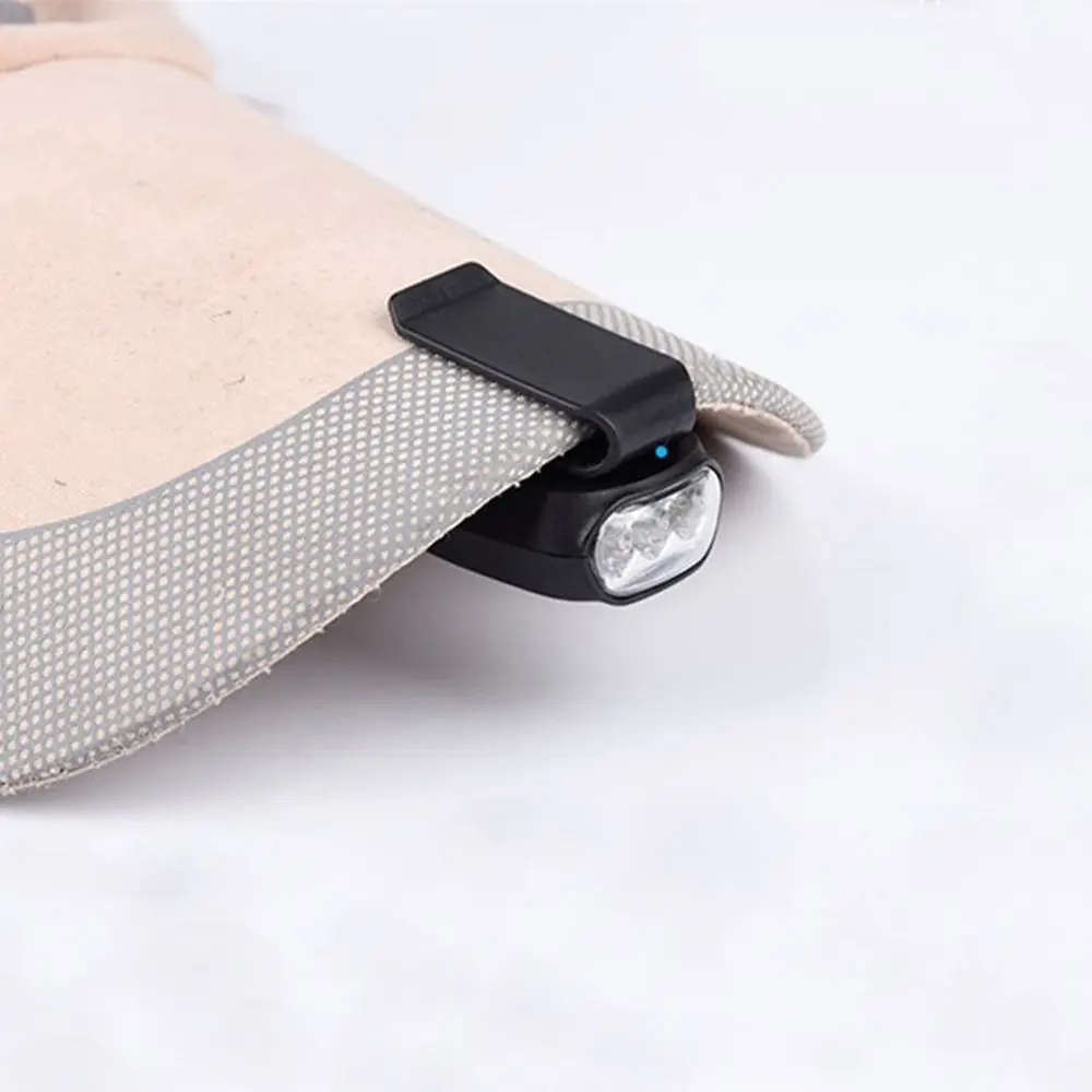 Pratica lampada per cappello con clip girevole a 90 gradi, lampada per cappuccio con clip