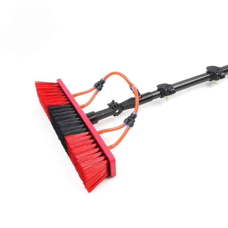 

Carbon fiber window cleaning telescopic rod with brush solar panel cleaning equipment