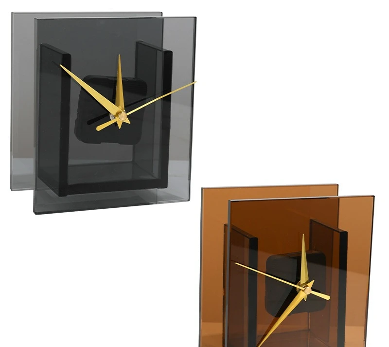 Modern Abstract Art Clock Crystal Ornament - Perfect for Show Homes, Sales Centers, Living Rooms, B&bs, Lobbies, and Hotels