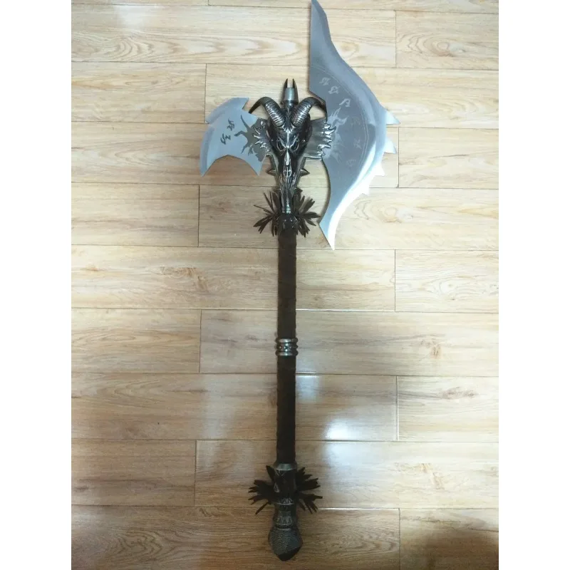 1/1 110 سنتيمتر WOW The Shadowmourne الفأس سبيكة معدنية الفأس Lich King Arthas FROSTMOURNE'S Brother سلاح تأثيري أنيمي عرض مسرحي الدعائم