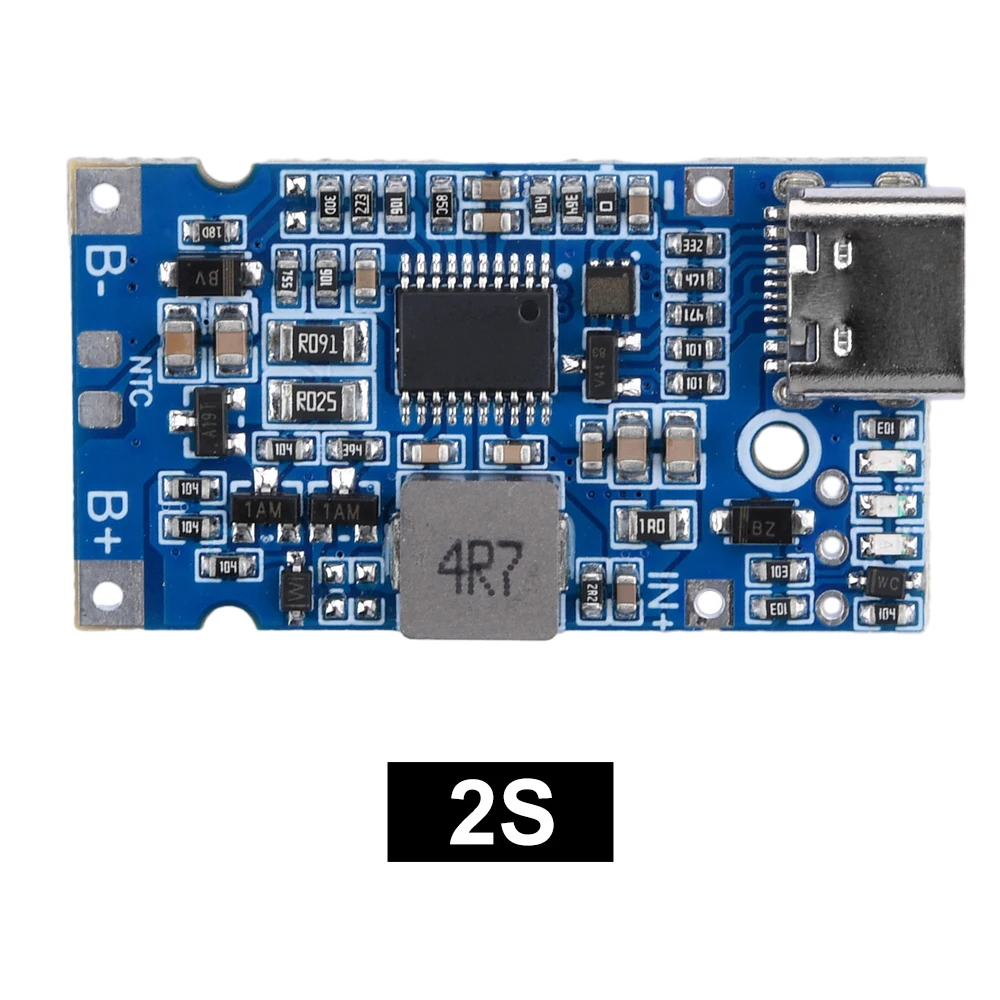 2S 3S 4S Type-C USB 4.5V-15V Step-Up Buck QC Fast Charging Charger Module for 18650 Lithium Battery With Temperature Protection