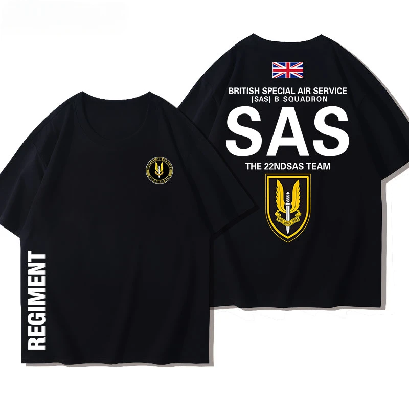 Camiseta militar SAS Sniper para hombre, camisa de francotirador del ejército, camisa de operaciones militares especiales, camiseta informal de manga corta para hombre, Verano