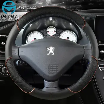 Pro Peugeot 206 207 307 DERMAY Potah volantu z umělé kůže, protiskluzový, autodoplňky, rychlé dodání 10 nejlepší prodej kryt volantu pro Peugeot 206 - №2