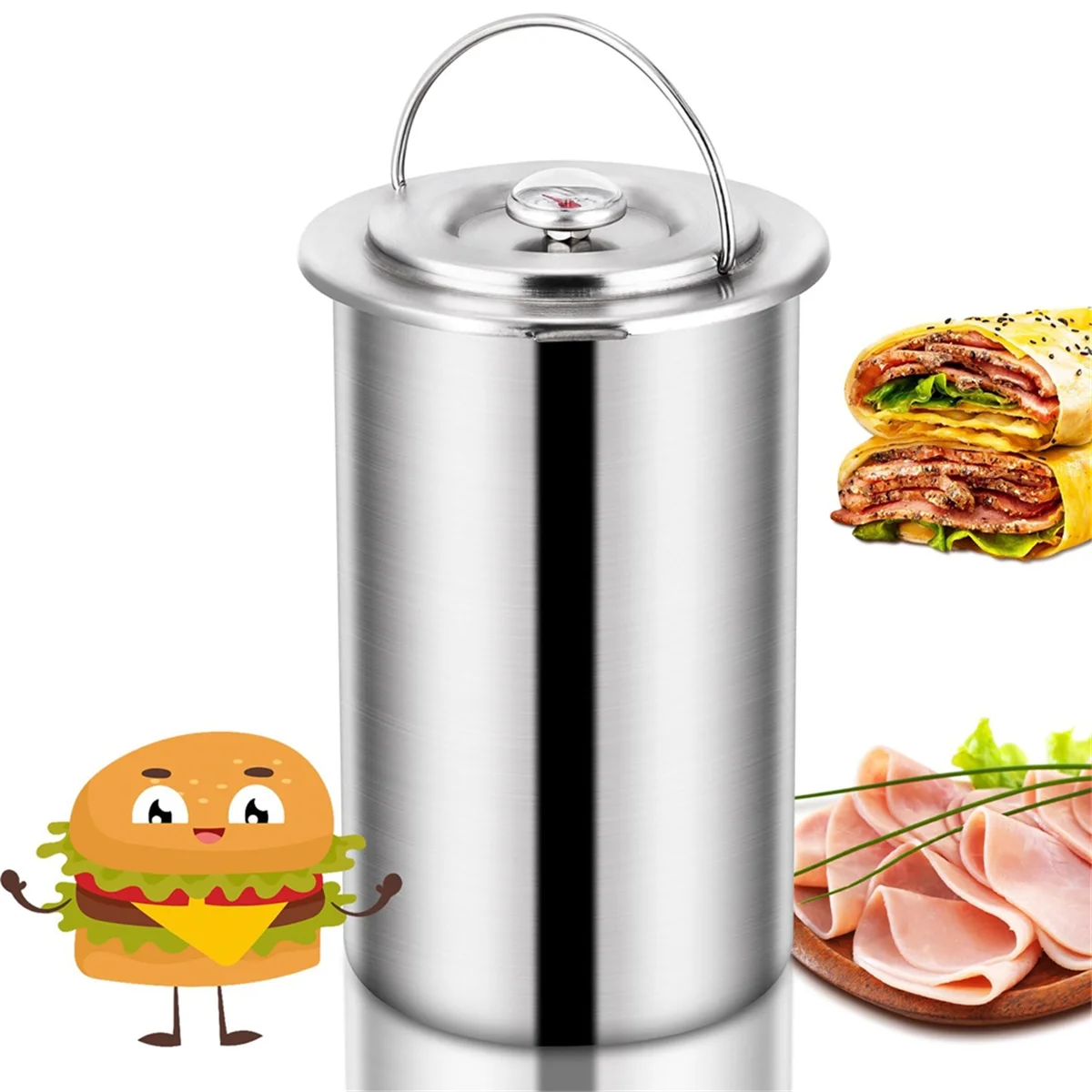 Pressure Ham Maker, Stainless Steel Meat Press for Making Homemade DeliMeat with Thermometer