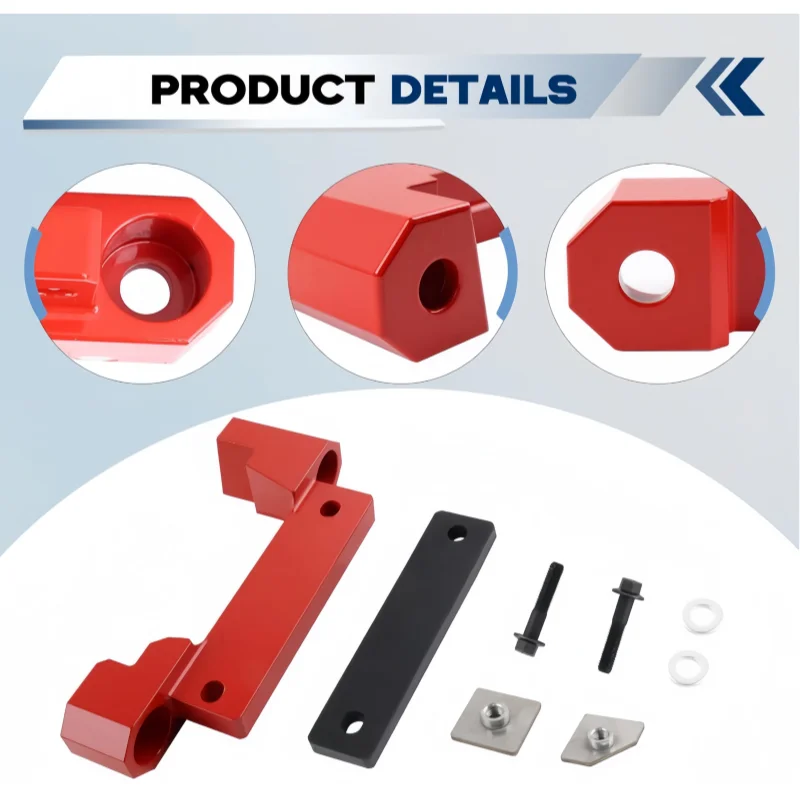 

Car Modification Rear Differential Brace Anodized Red Billet Aluminum For 2015-2020 Challenger Charger Hellcat