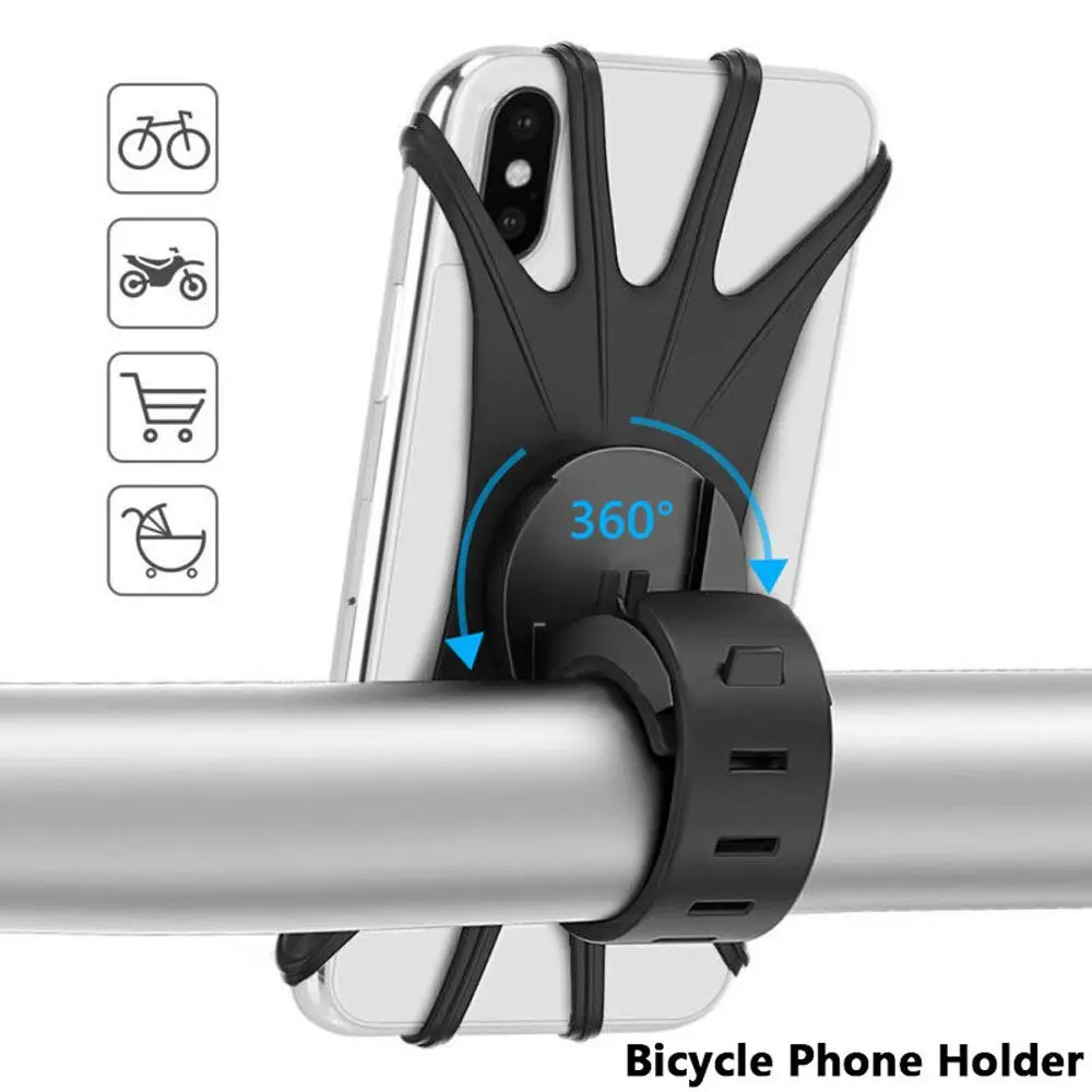 Rotation Anti-shake Handlebar Mount Adjustable Mount Bracket Phone Holder Mobile Bracket Bicycle Phone Holder Bike Phone Stands