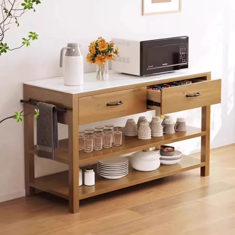 

Classic Brown Kitchen Storage Cabinet Display Space Saving Kitchen Storage Cabinet Modern Wooden Vetrina Esposizione Furniture