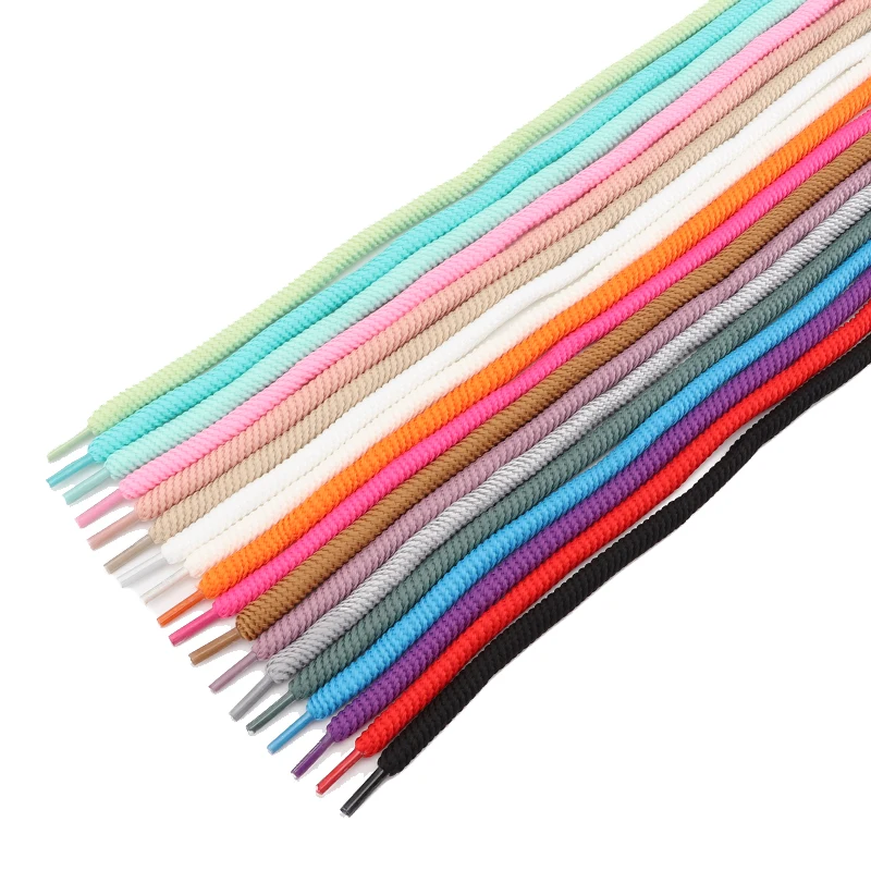 1 Pair 10mm Thick Round Shoelaces for Sneakers Running Sports Shoe Laces 100/120/140/160CM Shoelaces for Shoes Accessories image 3
