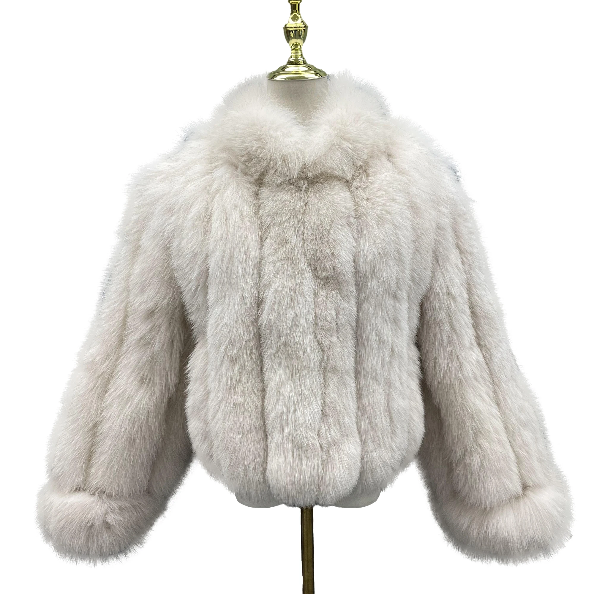 Casaco Real Fox Fur para Mulheres, Casaco De Inverno Quente, Cores Personalizadas, Qualidade Superior