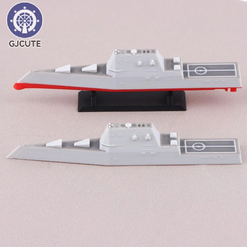 1PCS Miniature Zumwalt-class Destroyer Model 1/2000 Scale Warship Waterline/Full-hull Type 3D Printed For Diorama Scene