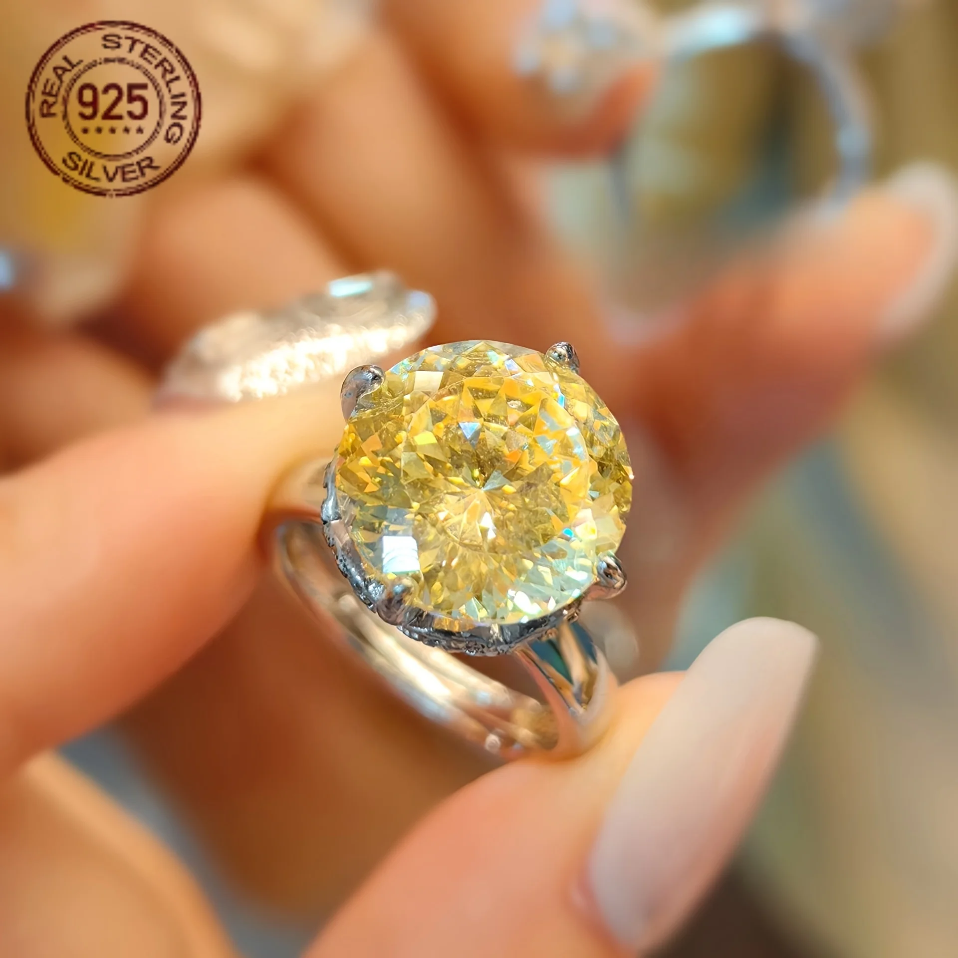 

Модный дизайн, круглый вырез, розовые кольца с фианитом 925, серебряные кольца для женщин, свадебные, помолвочные, банкетные, ювелирные украшения