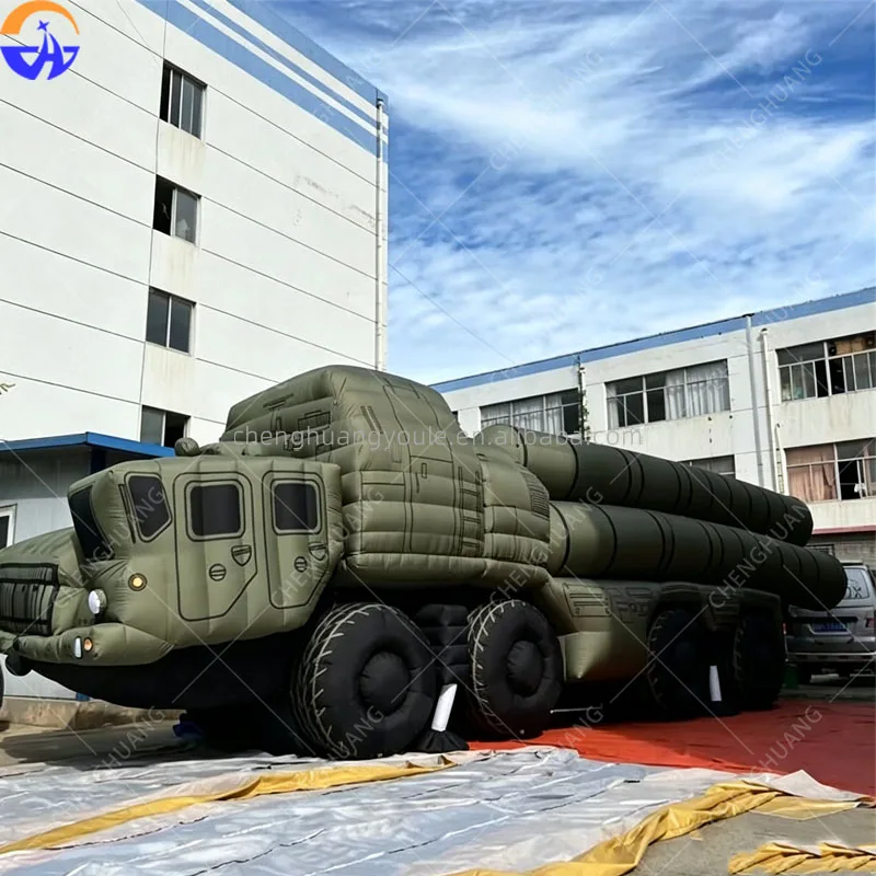 Giant Inflatable Missile Vehicle Model Realistic Simulation Decoy For Military Large Scale Exercise Exhibition Display Props