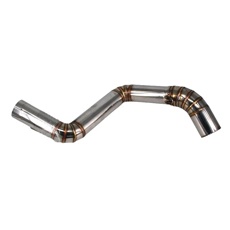 ل KTM DUKE 125 2011 إلى 2015 DUKE 200 2012 إلى 2016 DUKE 390 2013- 2016 الانزلاق على العادم الهروب الأوسط وصلة الأنابيب الفولاذ المقاوم للصدأ #6