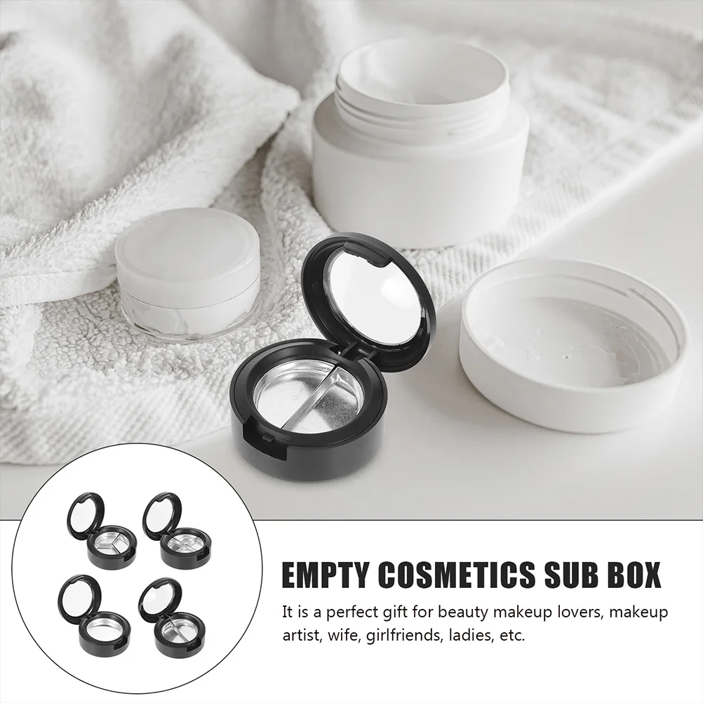 

6pcs Shadow Box Sample Cases Travel Highlighter Empty Holder Refillable Makeup Holding Plate Tray Blush