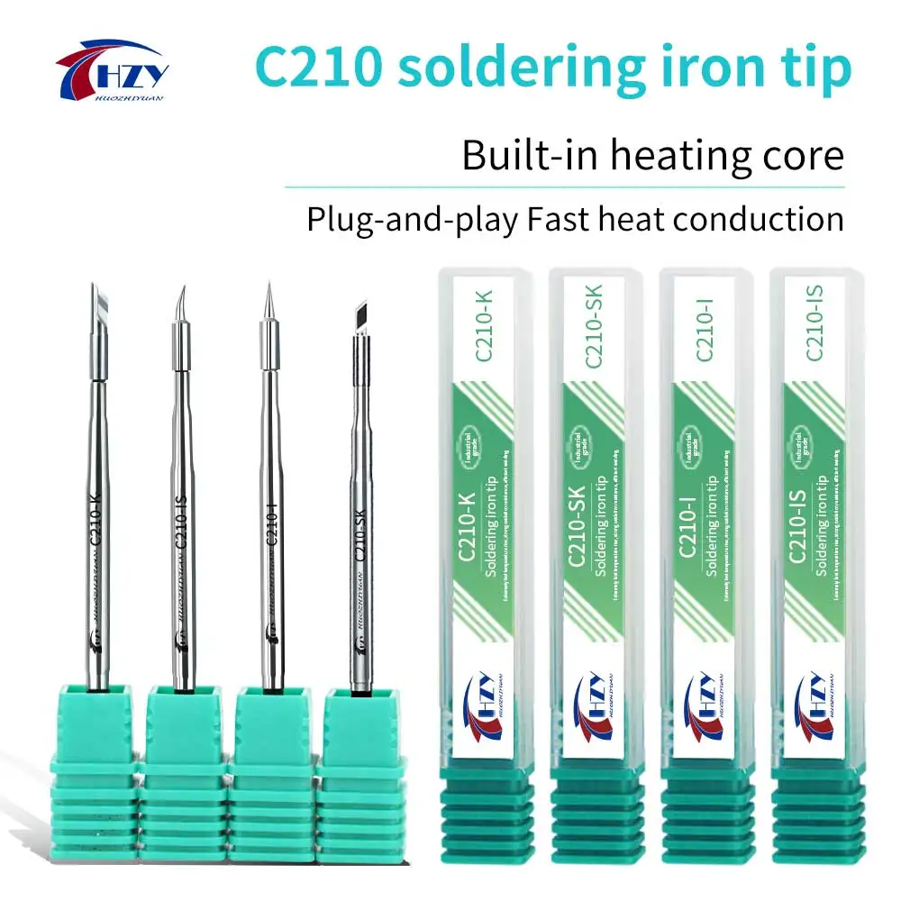 HZY C210-K/SK/I/IS pointes de fer à souder outils de soudage universel 210 poignée fer à souder électrique Station de soudage outils de réparation