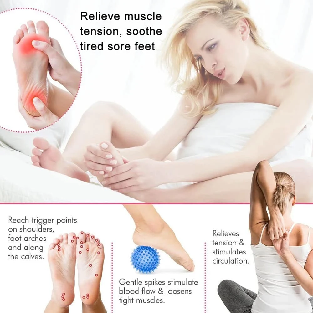 1pc Home Health Care Peanut Spiky Ball Hand and Foot Acupoint Kneading Relaxation Massage Tool
