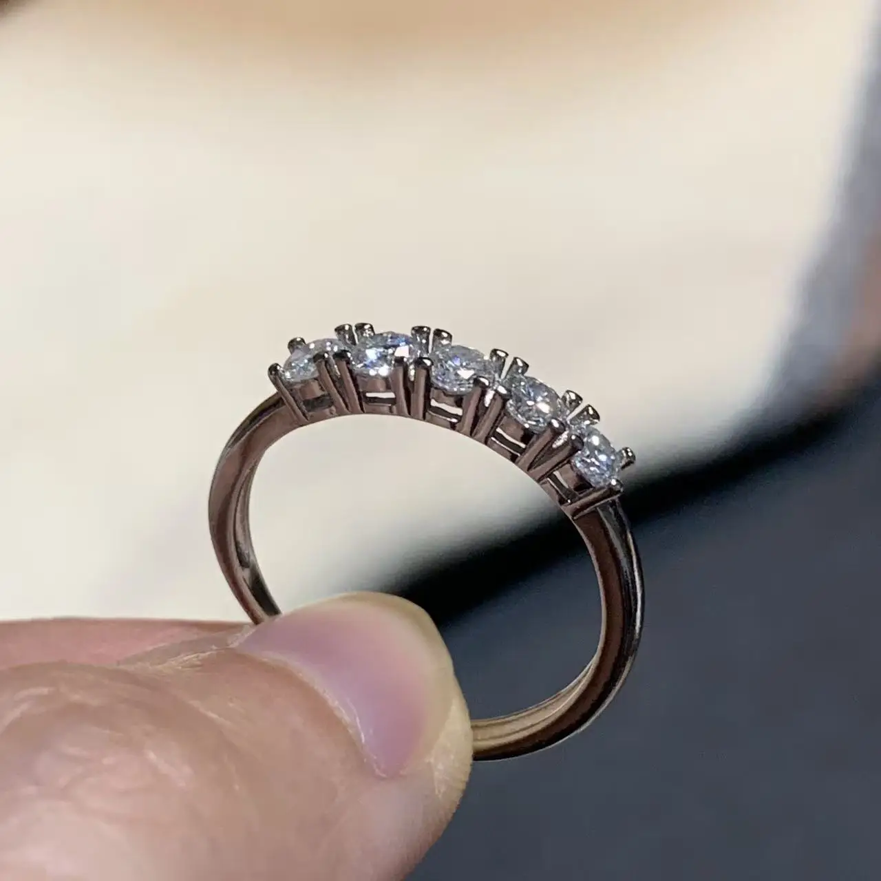 28 3MM Moissanite Diamond Ring Adjustable Female Ring Jewelry for Women Gift Wholesale High Quality Vintage Fine