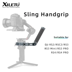 XILETU Universal Joint Sling Handle w NATO Clamp Cold Shoe with DJI RSC2/RS3/RS3 Mini/RS3 PRO/RS4/RS4 PRO Handheld Stabilizer