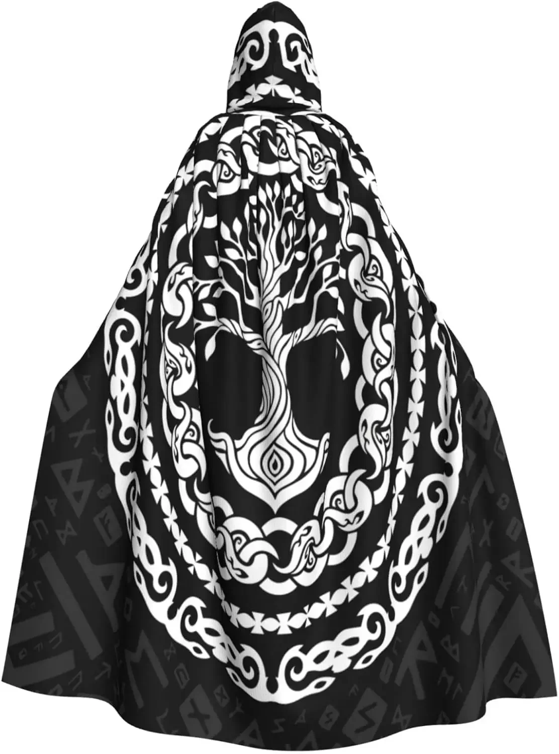 

Celtic Viking Tree Life Goddess Hooded Robe Cloak Cosplay Costumes Witch Medieval Costume Cosplay Halloween Vampire Cloak