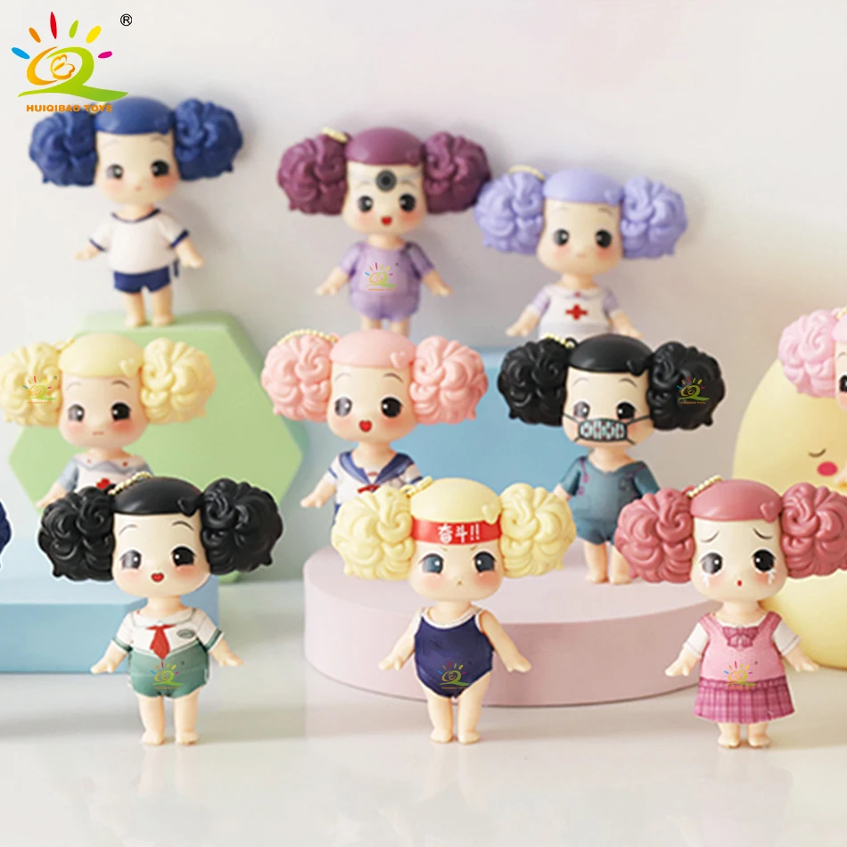 Mini muñecas Ddung de 9cm para niños y niñas, llavero de figura de Anime coreano, Lindo bolso de bebé, juguetes colgantes, regalo de moda, Doctor, estudiante, 1 ud.