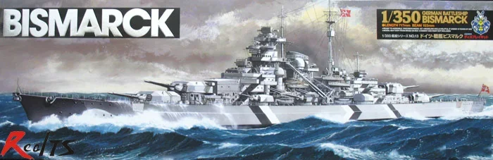 78013 TAMIYA WWII German Bismarck Battleship War Ship Model Kit 1/350