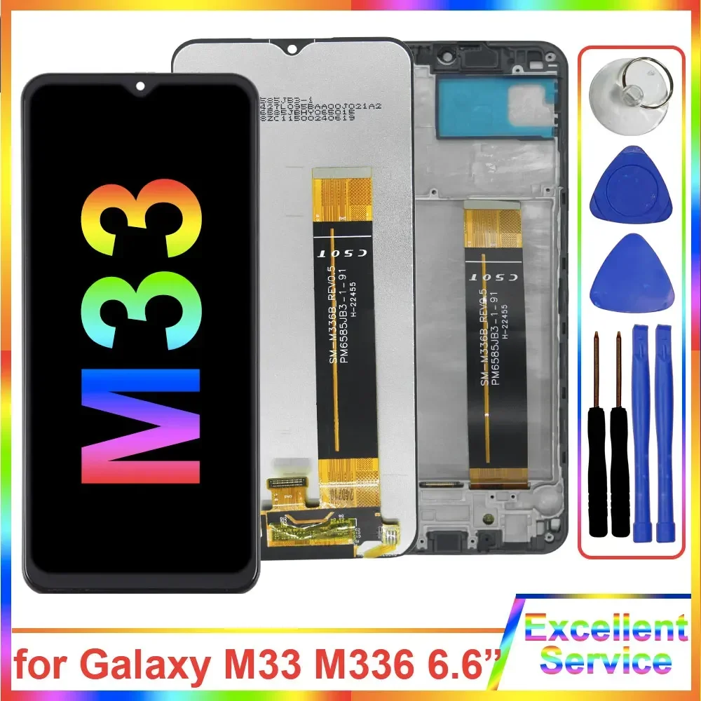 

LCD for Samsung Galaxy M33 LCD Display Touch Screen Digitizer Replacement for Samsung M33 M336 SM-M336B/DS SM-M336BU LCD Display