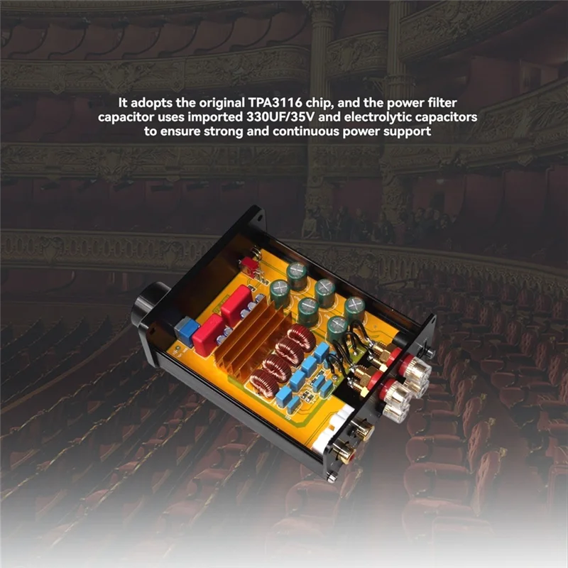 

A33T-Mini Dual TPA3116 Digital Power Amplifier Hifi Stereo Amp Audiophile-Grade 2.0 Channel 50Wx 2