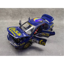 Diecast Alloy Original 1:18 Subaru Impreza 555 1995 Rally Car Model Adult Collection Static Display Gift Boy Toys