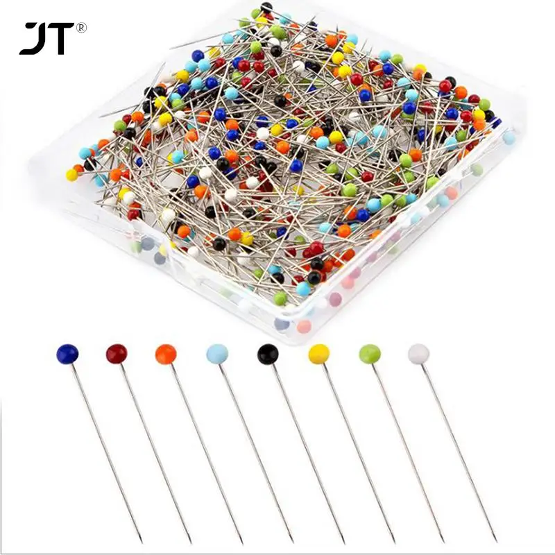 100/250/500Pcs Sewing Pins 38mm Pearl Ball Head Push Pins Straight Quilting Pins For Dressmaking Jewelry Decor DIY Sewing Tools