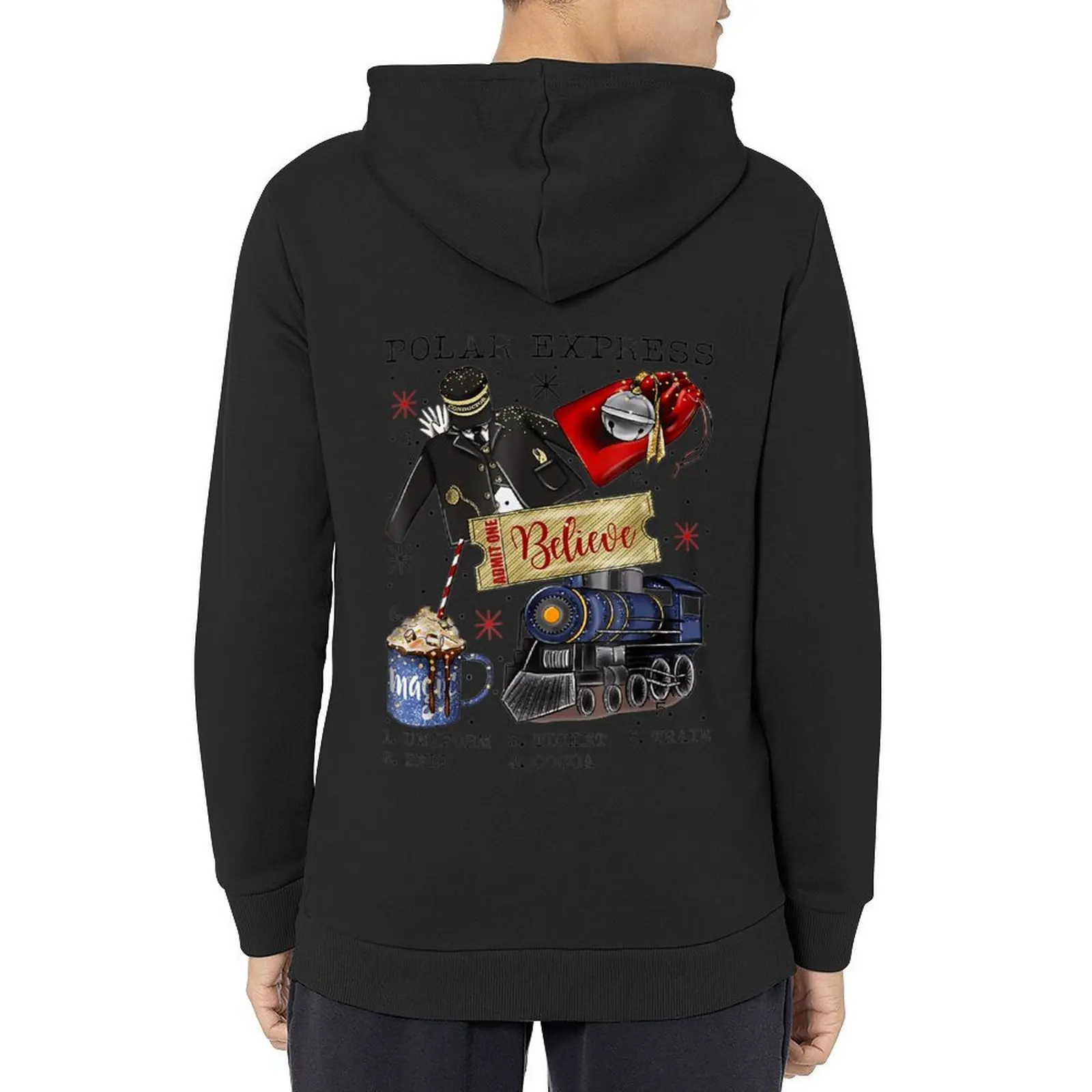 

Christmas North Pole Polar Express All Abroad Xmas Hoodie mens clothes autumn clothes hooded shirt tracksuits