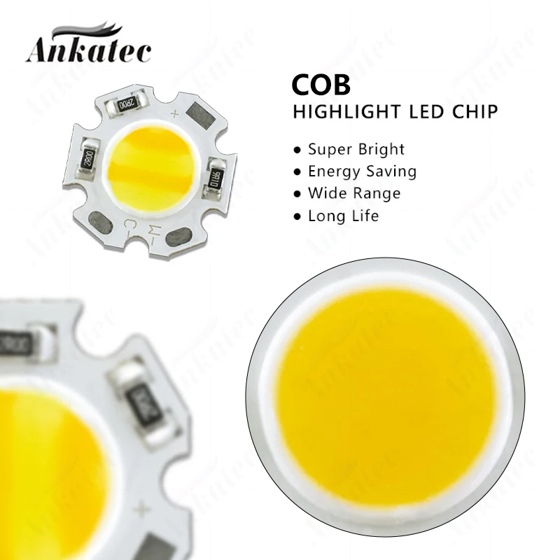 Yeni 12V 24V DC LED COB lambalar boncuk beyaz sıcak beyaz çift renk işıklar kurulu 3W 5W 7W alüminyum yuvarlak 20mm Downlight spot için