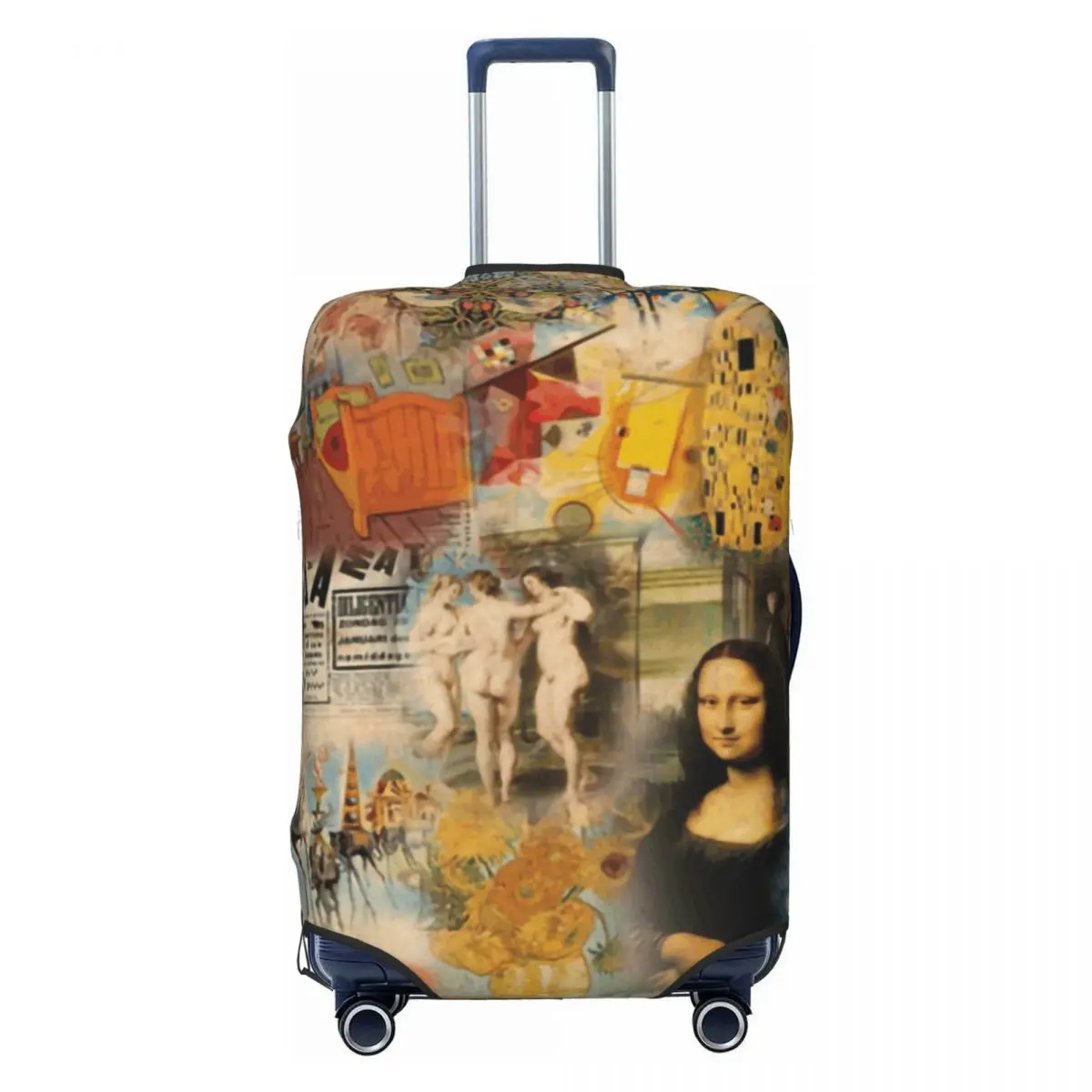 

Van Gogh History Of Art Luggage Cover Cute Da Vinci Mona Lisa Picasso Painting Suitcase Protector Covers Suit For 18-32 inch