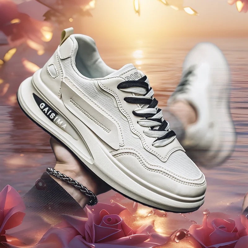 

Low-top Men's Basketball Shoes Anti-slip Cushioning Running Shoes Thick-soled Casual Shoes Comfortable Sports Shoes