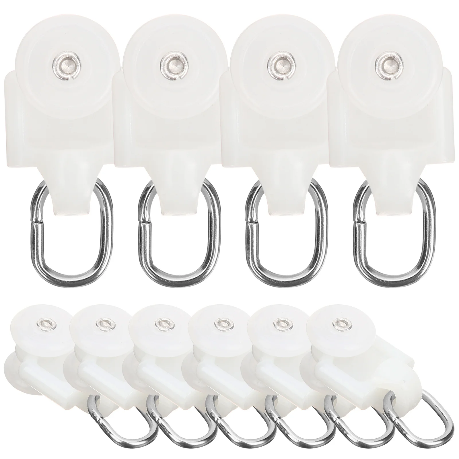 10 قطعة بكرة مسار الستارة السلس الإنزلاق قوي الحاملة قضيب الستارة المسار الأسطوانة لتعليق الستائر فواصل الغرفة دش