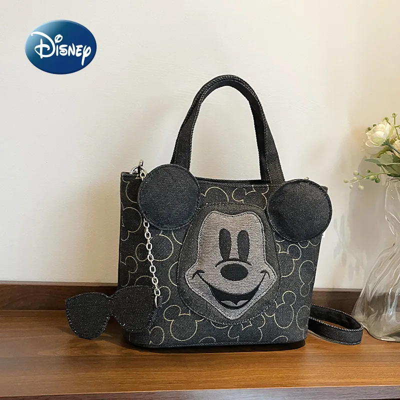 Disney Mickey New Women's Shoulder Bag Personality Fashion Women's Shoulder Crossbody Bag Retro Cartoon Cute Women's Bag