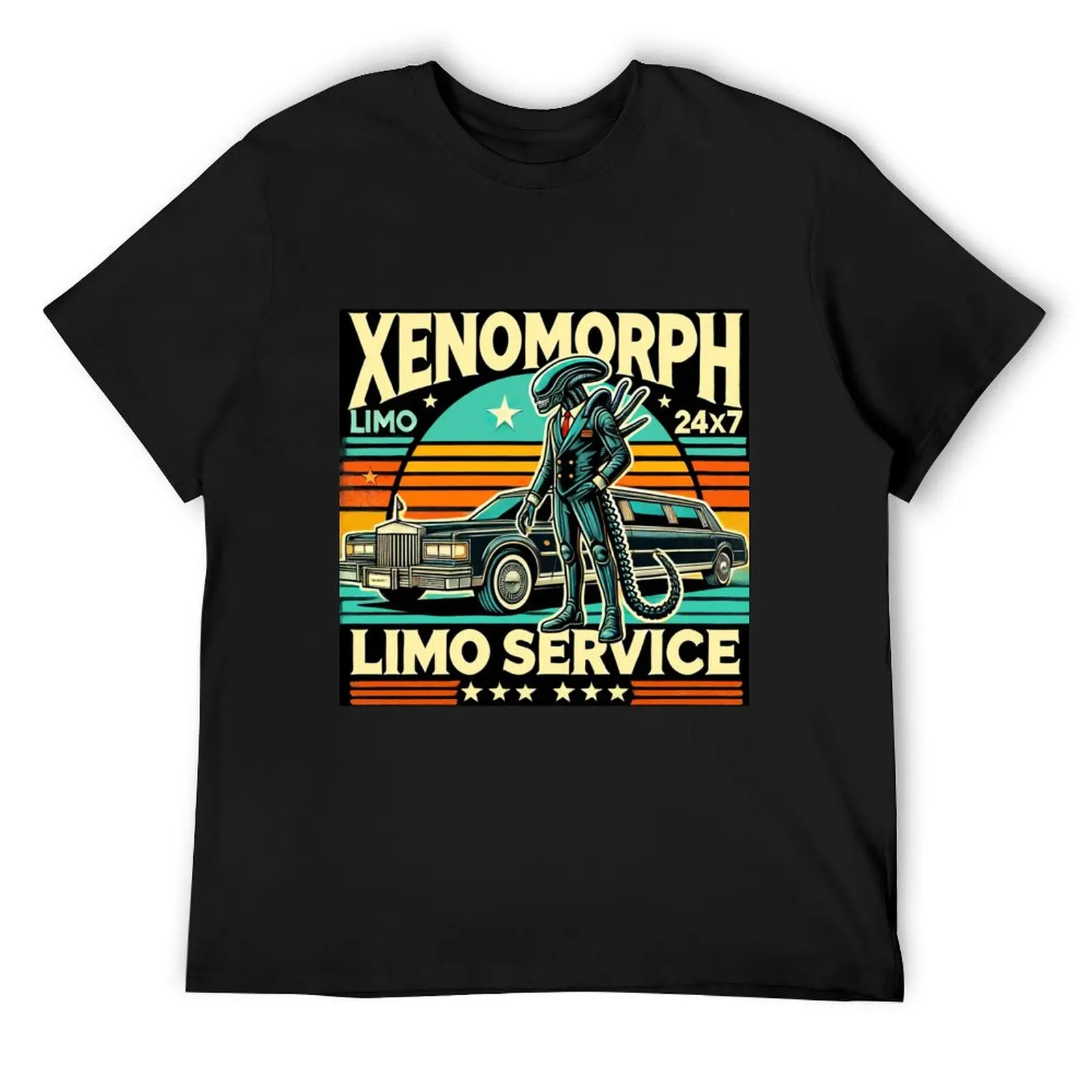 Xenomorph Alien - Limousine Service T-Shirt anime t shirts shirts graphic Men's t-shirts