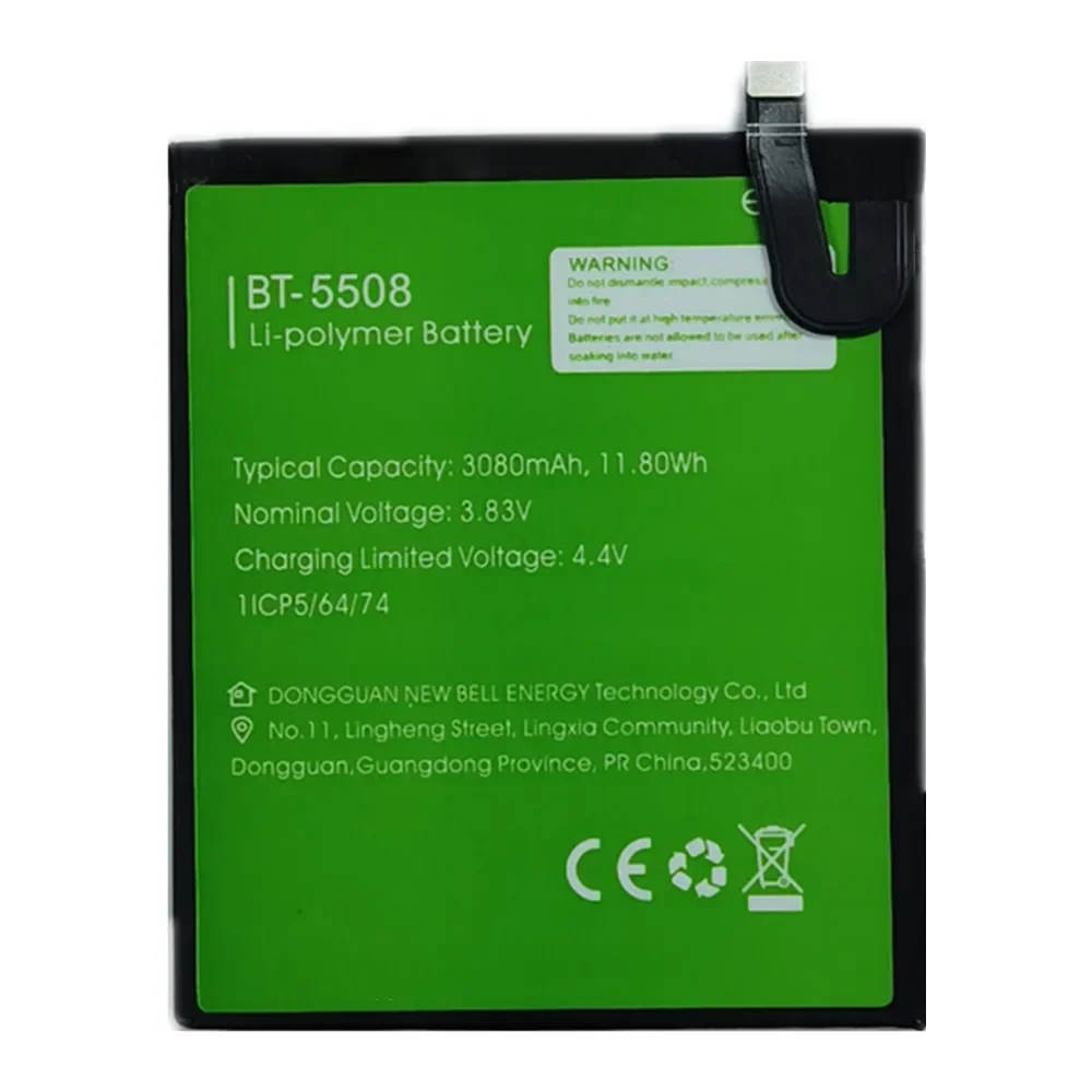 100% New Original 3080mAh BT5508 Rechargeable Battery For LEAGOO T8S Smart Cell Phone Built-in Replacement Battery Batteria