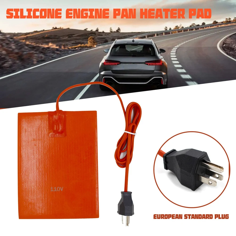 Car Engine Oil Pan Sump Tank Heater Pad 300W Silicone Heating Pad Engine Oil Tank Waterproof with EU Plug G