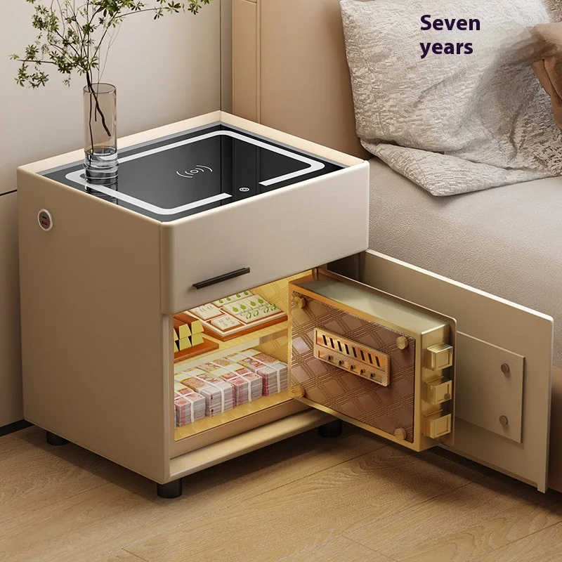 Hidden Table Gun Safe Box for Money Deposit Box Rechargeable  Led