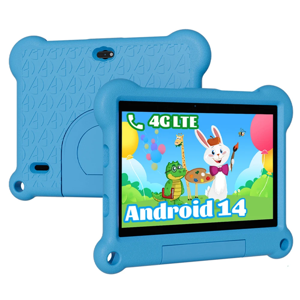 Adreamer Kids Tablet 10.1 Inch IPS Android 14 4GB RAM 64GB ROM WIFI Google Play For Children Kids Study Gaming Age 3-14