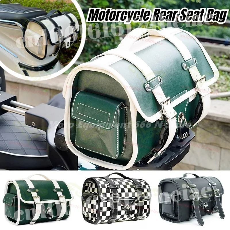 

Мотоциклетная сумка на заднее сиденье, ретро-сумка для мотоцикла, универсальная, вместительная, на заднюю полку, с кодовым замком