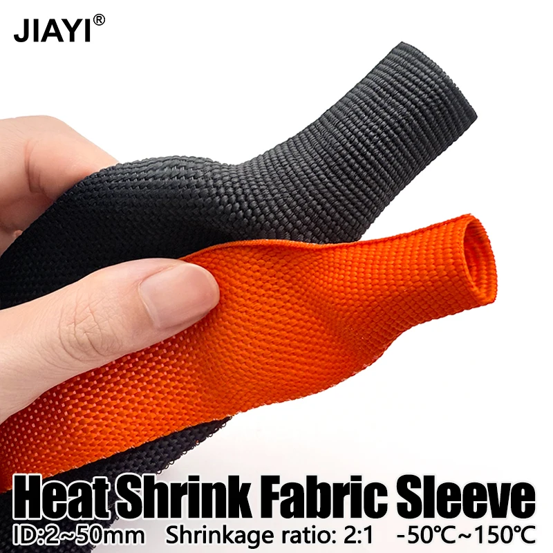 Braided Cable Sleeve Heat Shrink Tube 3mm 4 5 6 8 10-50mm Flame Retardant Insulation Anti Aging Flexible Wire Cable Organizer