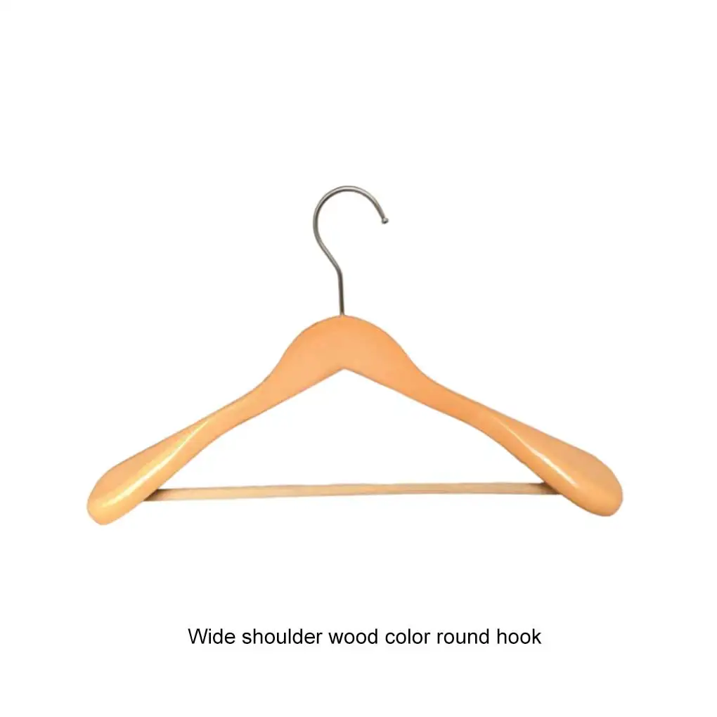 Wood Clothes Hanger Dormitory Hanging Closet Clothing Suit Shirt Hook