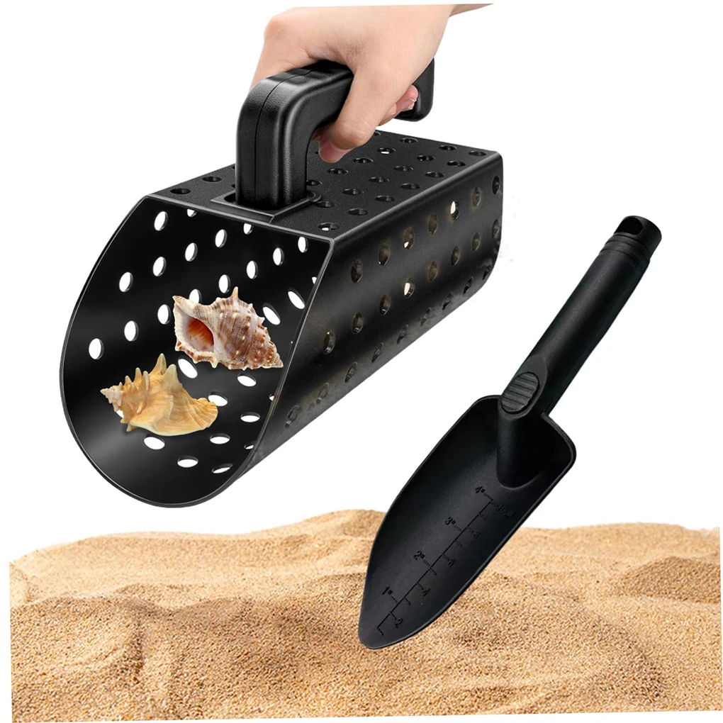 Parent-child interactive Game Toys Beach Digging Filter Tool Metal Detector Sand Scoop Shovel Set Heavy Duty Sand Sifter